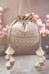 Resham Potli Bag Offwhite