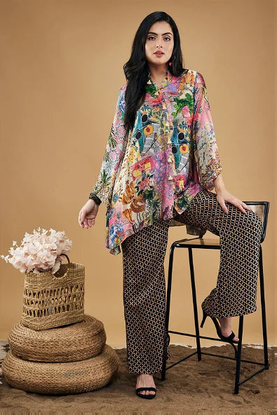 Tropical Twilight Embellished Kurta Set