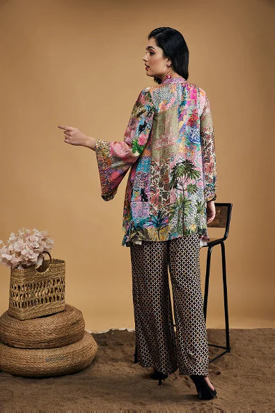 Tropical Twilight Embellished Kurta Set