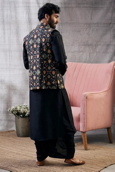 Zahra Printed Bundi With Kurta Set