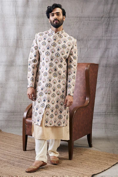 Sarouk Printed Sherwani Set