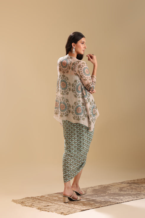 Eraya Embellished Drape Dress Set