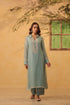 Vaayu Light Blue Collar Kurta Set