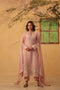 Vaayu Light Pink Jaal Straight Kurta Set