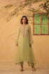 Vaayu Green Applique Yoke Kurta Set