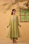 Vaayu Green Jacket Style Kurta Set
