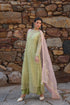 Vaayu Green Close Neck Kurta Set