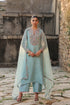 Vaayu Light Blue Heavy Neck Kurta Set