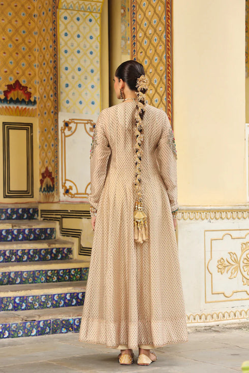 Ahista Ivory Printed Heavy Angrakha