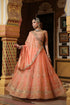 Ahista Peach Zardosi Lehenga Set