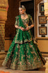 Ahista Green Mayur Applique Lehenga Set