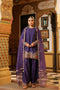Ahista Purple Mayur Applique Short Kurta With Heavy Dupatta