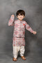 Abstract Geometrical Print Nehru Jacket With Kurta & Pathani Salwar Set