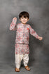 Abstract Geometrical Print Nehru Jacket With Kurta & Pathani Salwar Set