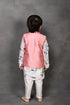 Pink Nehru Jacket With Hummingbird Print Kurta & Pant Set