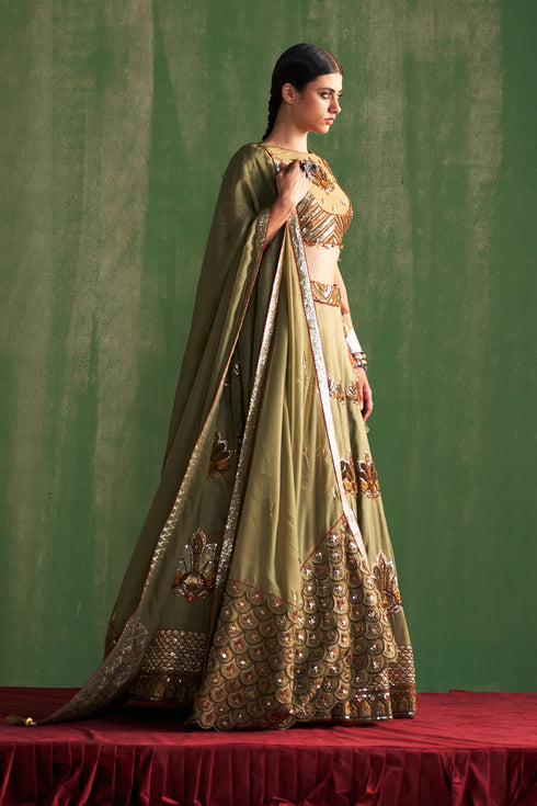 Vatika Green Lehenga Set
