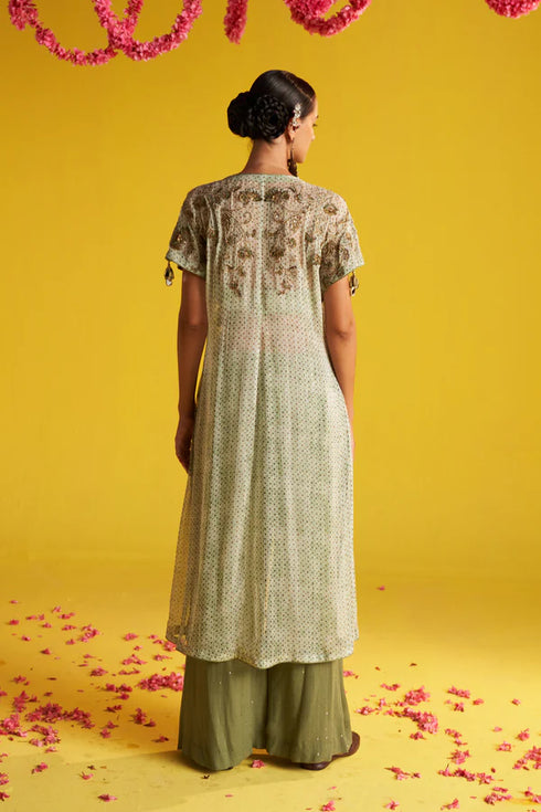 Arna Green Gharara Set