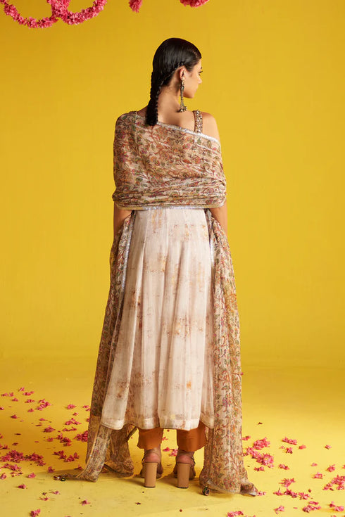 Amita Mustard Anarkali Set