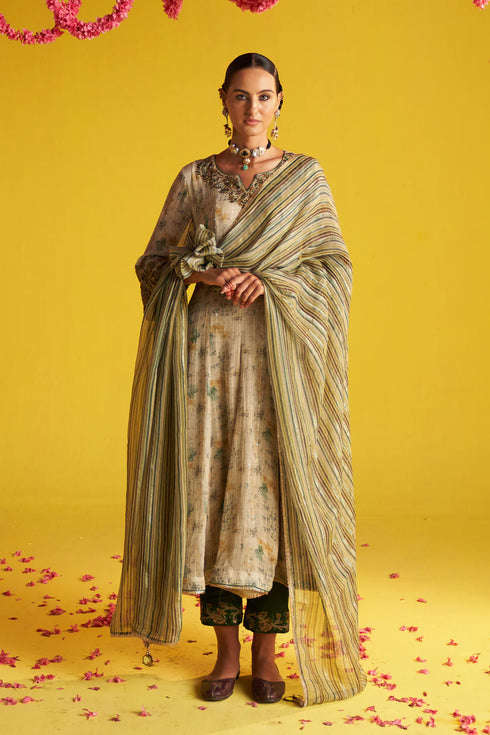 Neha Green Anarkali Set