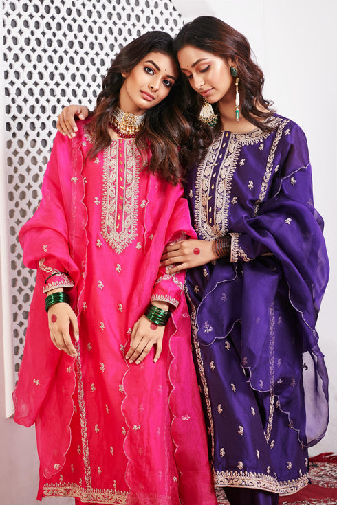 SAAZ Classic Embroidered Kurta Set