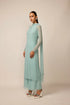 Powder Blue Pearl Drop Kurta Set