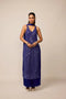 Cocktail Blue V Neck Kurta Set