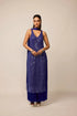 Cocktail Blue V Neck Kurta Set