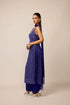Cocktail Blue V Neck Kurta Set