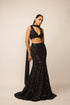 Black Fishcut Lehenga Set