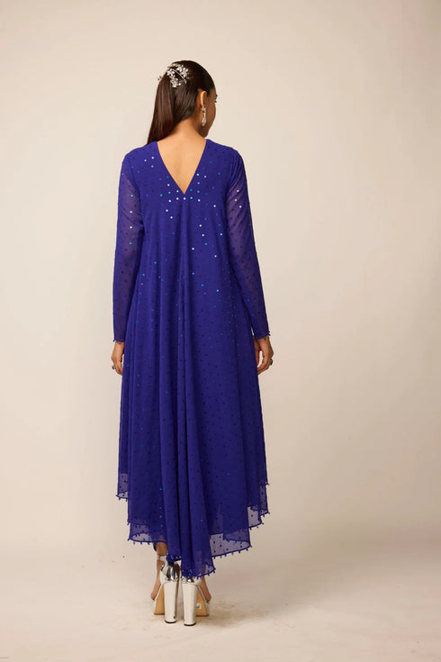 Cocktail Blue Dhoti Kurta Set