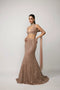 Bronze Rosé Fishcut Lehenga Set
