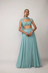 Powder Blue Geogette Skirt Set