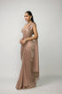 Bronze Rosé Draped Saree Set