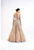 Beige Linear Drop Lehenga Set
