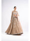 Beige Linear Drop Lehenga Set