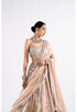 Beige Mirror Seam Lehenga Set