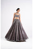 Charcoal Grey Mirror Seam Lehenga With Mirror Blouse