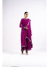 Pop Wine Asymetrical Kurta Set With Dupatta