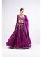 Pop Wine Linear Drop Lehenga Set