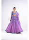 Mauve Linear Drop Lehenga Set