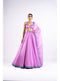 Mauve Satin Organza Lehenga Set