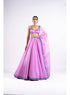 Mauve Satin Organza Lehenga Set