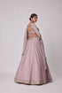 Ash Pink Organza Lehenga Set