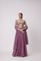 Mud Mauve Mirror Embroidered Lehenga Pants Set