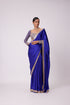 Persian Blue Satin Saree Set