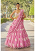Pink Flower Lehenga Set