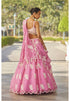 Pink Flower Lehenga Set