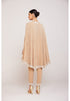 Beige Asymmetrical Cape Set