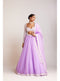 Lilac Organza Lehenga Set