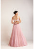 Powder Pink Dense Pearl Lehenga Set